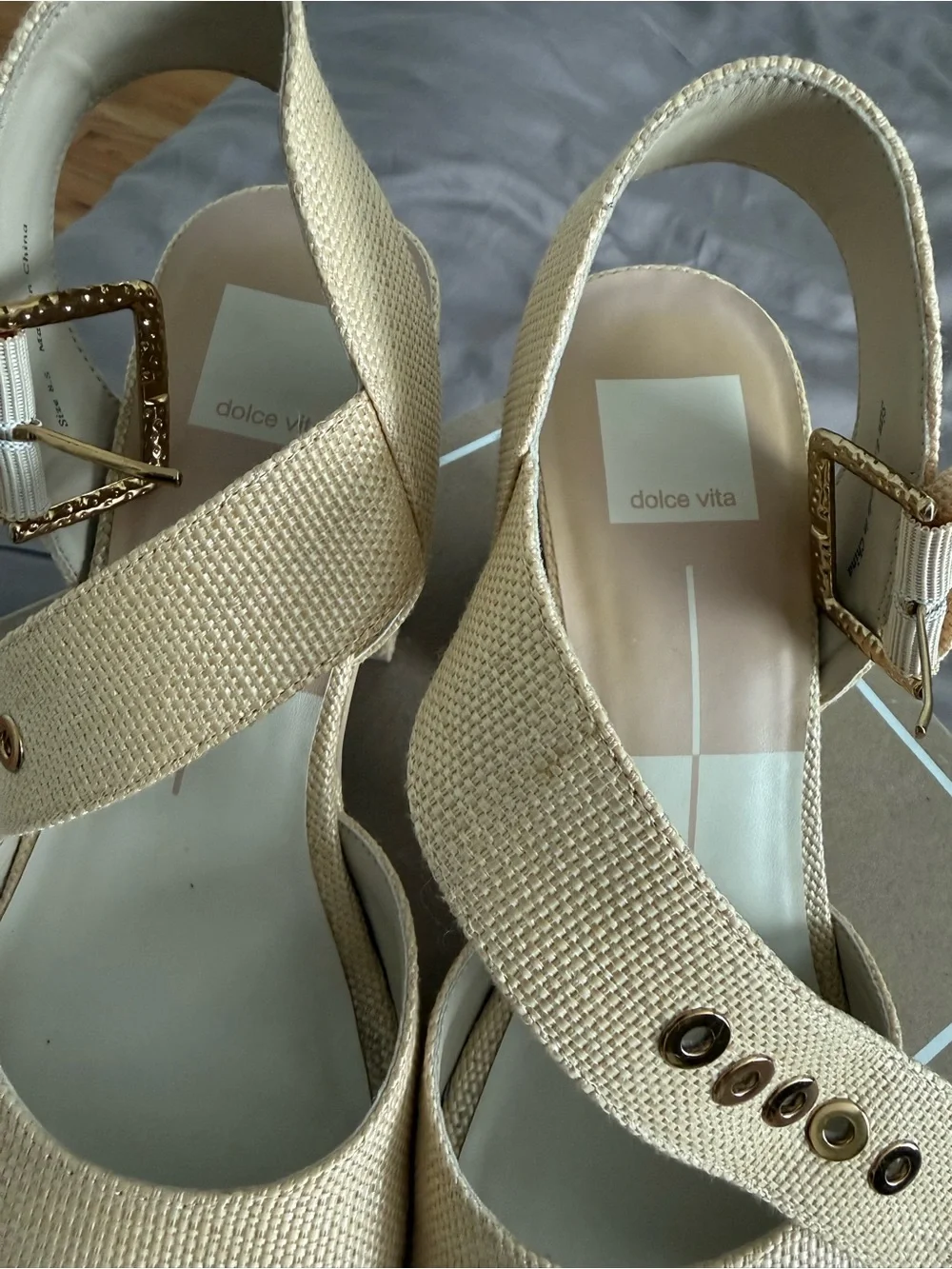 Dolce Vita Neutral Beige Platform Sandal with Ankle Strap